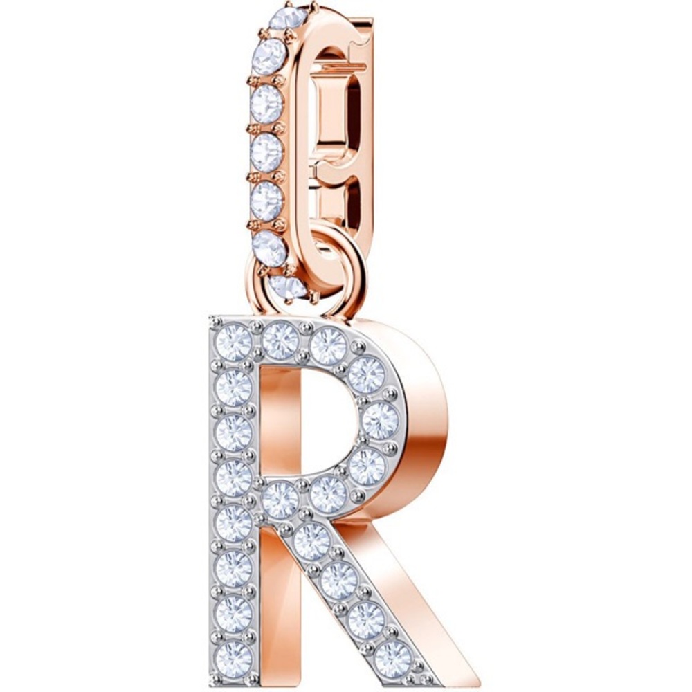 NWT Swarovski Remix Collection R Charm Rose Gold